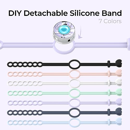 totwoo Long Distance Touch Bracelets for Couples-Candy Collection, Vibration & Light up for Love -Pair of Couples Bracelets |Unique Long Distance Relationship Gifts for Girlfriend Bluetooth Pairing Jewelry, Always Stay Connected