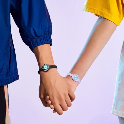 totwoo Long Distance Touch Bracelets for Couples-Candy Collection, Vibration & Light up for Love -Pair of Couples Bracelets |Unique Long Distance Relationship Gifts for Girlfriend Bluetooth Pairing Jewelry, Always Stay Connected