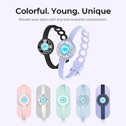 totwoo Long Distance Touch Bracelets for Couples-Candy Collection, Vibration & Light up for Love -Pair of Couples Bracelets |Unique Long Distance Relationship Gifts for Girlfriend Bluetooth Pairing Jewelry, Always Stay Connected